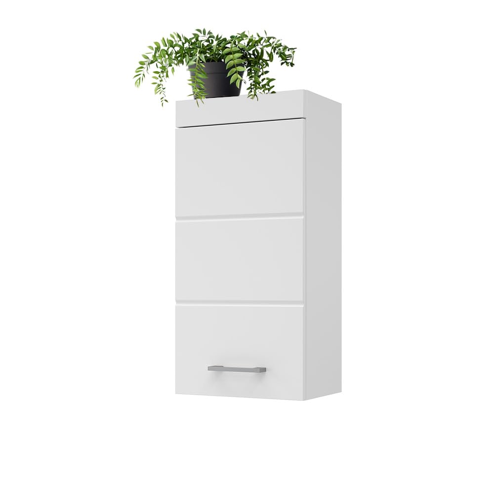 Vicco Armario de baño Luna, Blanco, 37 x 77 cm | para montaje en pared, combinable con otros muebles Luna