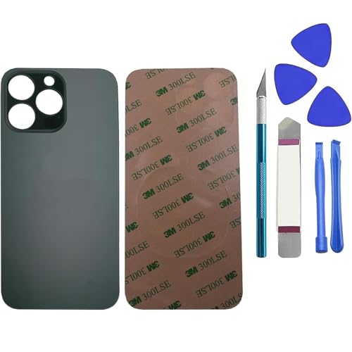 Dakexiong 13 Pro - Cristal Trasero de Repuesto para iPhone 13 Pro con Kit de Herramientas Repar y Adhesivo preinstalado (Verde Alpino)