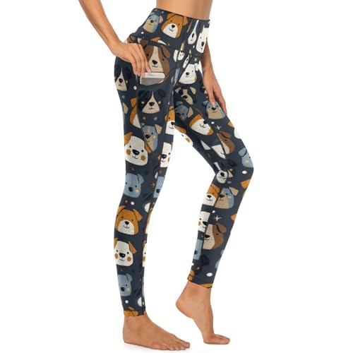 Pantalon de yoga contrôle du ventre avec poches pour femme