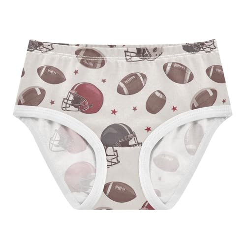 Wusikd Football Helmets American Girls' Underwear Cotton Girls Briefs Soft Toddler Underwear 2T