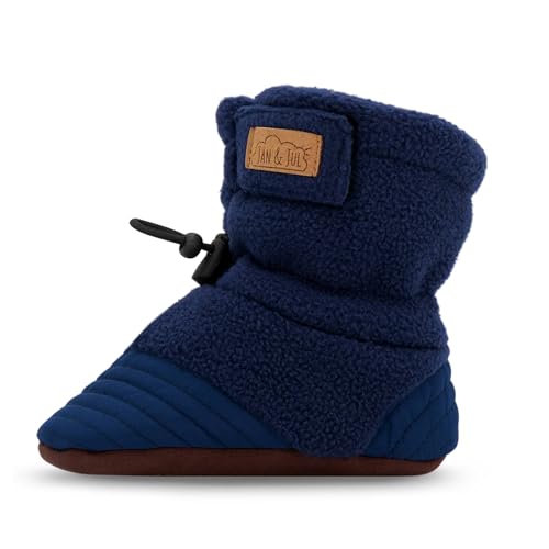 Jan & Jul Fleece Baby Stiefel, rutschfeste Stiefel für Jungen und Mädchen (Marineblau, Größe M)