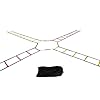 Trademark Innovations Agility Quad Ladder – 12 Adjustable Rungs on Four Training Ladders (Red and Yellow)