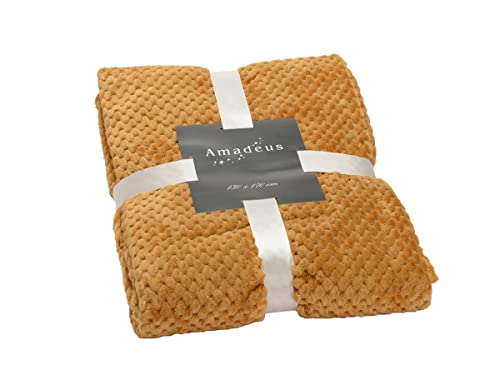 Amadeus - Plaid Damier Camel 130x170 Unique Multicolore 144201