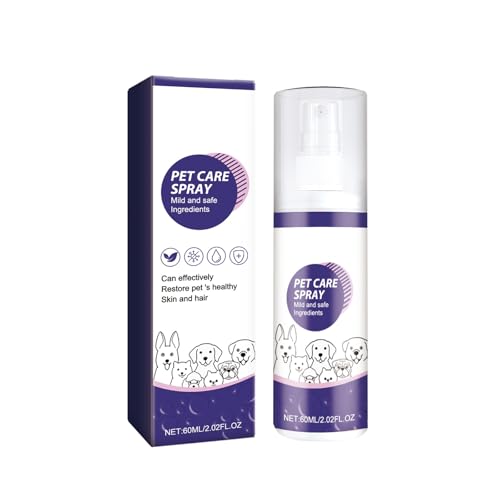 Mnozreo Spray Antiséptico para Perros Gatos Cuidado de Heridas,50ML,1PC,Cuidado de la Piel de las Mascotas,Limpiar la Piel y Reducir la Picazón