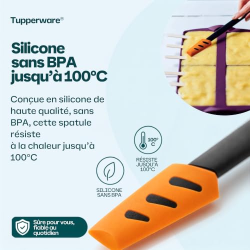 TUPPERWARE Griffbereit Top-Schaber schwarz-orange D167 Silikon TOP-Teigspachtel – Ansicht 5