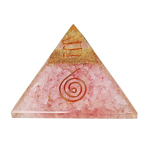 Image of Rose Quartz Crystal Pyramid (2 Inch) | Vastu Correction | Crystal Pyramid for Positive Energy, Wealth, Meditation, Health, Good Luck | Home & Office Decor | Gift