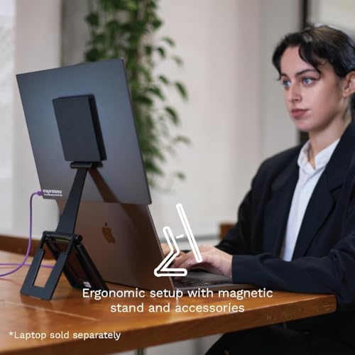 Image of espresso Displays 15 inch Touch Portable Monitor with Adjustable Stand | Ultra-Slim, 1080p Full HD, USB-C, Touchscreen Display for Laptop, Mac, PC, Gaming, and Travel