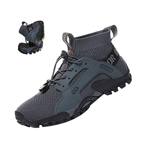 BlackeEight Men's Outdoor Hiking Wading Shoes,Comfy Breathe Quick Drying Mesh Orthotic Non-Slip Softsole Trail Sock Water Sneakers