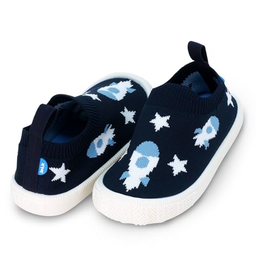 Image of JAN & JUL Slip-on Knit Shoes, Machine Washable and Lightweight Sneakers for Toddler Boys and Girls