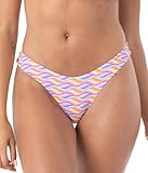 Roxy Damen Bikini UPF 50+, Quick-Dry, Stretch Fabric, Swimsuit Cheeky Bottoms, Surf, Beachwear Bademode, Bikinihose, Grapefruit, S