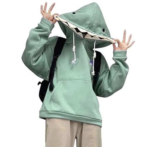 Men's Women's Shark Hoodie Cute Trendy Hooded Sweatshirts Spring Long Sleeve Pullover Hoodies Kawaii Clothes Unisex3