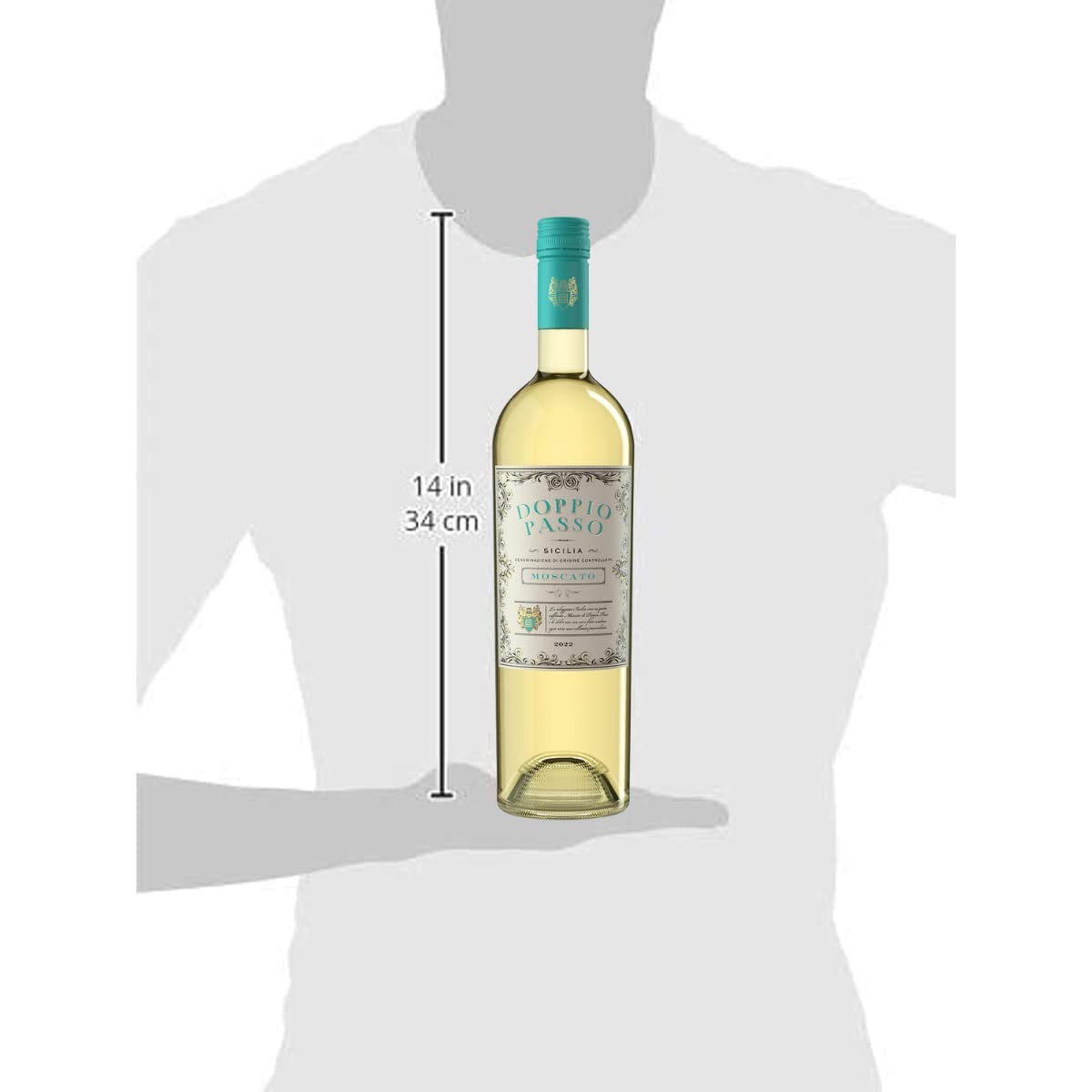 Doppio Passo Moscato – Halbtrockener, aromatischer Weißwein aus Italien (6 x 0,75l)