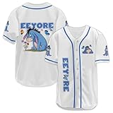 fat mummy Cute Alien Baseball Jersey, Movie Character Jersey Button Down Shirt, Birthday Gifts for Cartoon Lovers Donkey Bluewhite