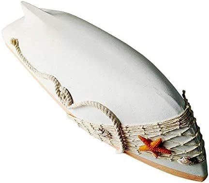 Miniatura 7 de Linfevisi Bandeja de madera para barco, decoración de mesa temática náutica, decoración de mesa de barco de madera para baño, sala de estar, adorno