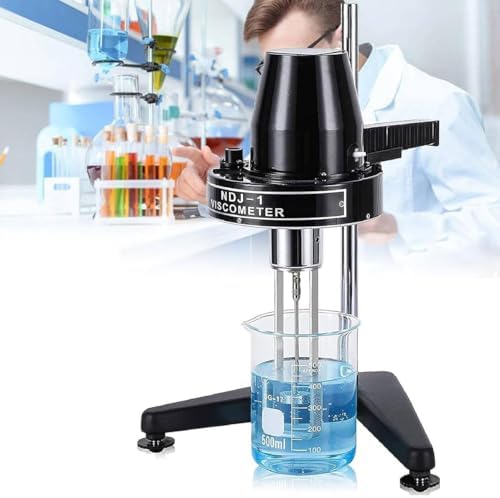 Portable Rotary Viscometer Digital Viscosity Meter with 4 Rotors, 1-100,000 mPa.s Accuracy ±5% for Paint, Oil, Lab Testing, Industrial Use
