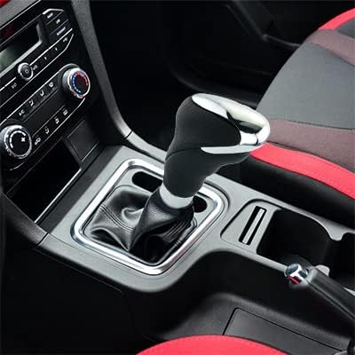 Miniatura 2 de Arenbel Pomos de velocidad de palanca de cambios de cuero, mango de agarre para la mayoría de transmisiones manuales automáticas, color negro
