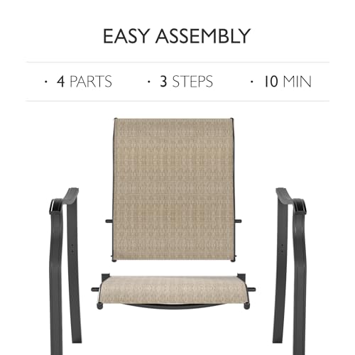Udpatio NBPC0041 Patio Dining Chairs Set Of 4, Outdoor Textilene Dining Chairs With High Back thumb #7