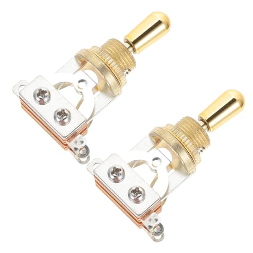 jojofuny 2個 ウェイエレキギタートグルスイッチ金属製ピックアップセレクター耐久性高く立簡単交換用パーツ