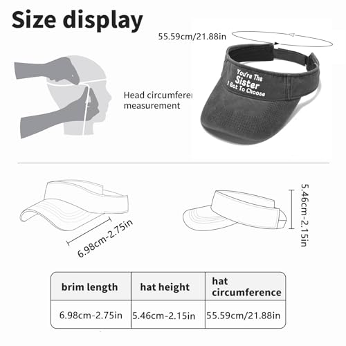You're The Sister I Got to Choose Cap Visors for Women Visor Funny Sun Hats4