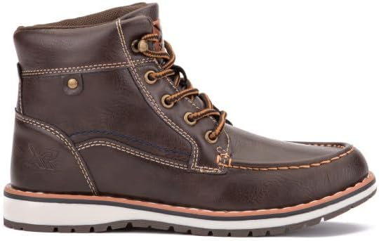 Vista 3 de Xray Footwear Boy's Boot, Lace up, Thermoplastic rubber (TPR) Outsole, Moc-Toe, flat sole.