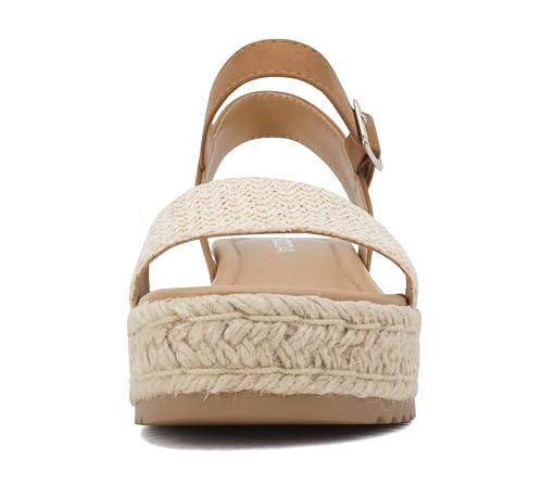 Image of Soda CLIP ~ Women Open Toe Ankle Strap Platform Espadrille Sandal