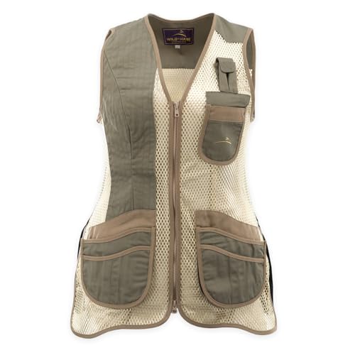 Wild Hare Shooting Gear Womens Comfort Fit Mesh Vest, Sage and Khaki
