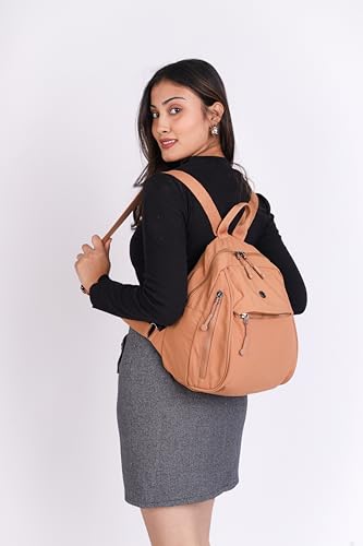 Image of TS WITH TECHSUN Women Mini Backpack | Water-Resistant Compact Bag for Travel, Daily Use & Casual Outings | Fits Only Essentials (L) 26CM X (W) 15CM X (H) 32CM