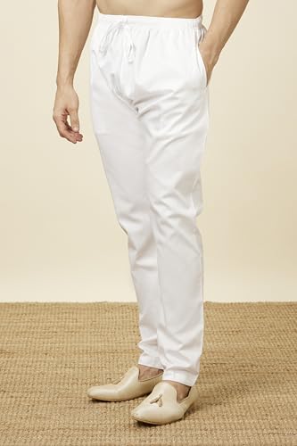 Image of Manyavar Men's Solid Pencil Cut Pyjama (1pc)