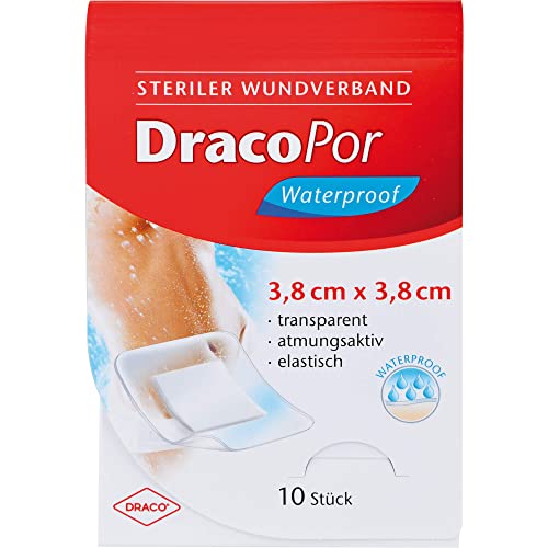 DRACOPOR waterproof Wundverband 3,8x3,8 cm steril 10 St