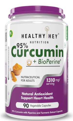 59% OFF on HealthyHey Nutrition Curcumin with Bioperine 1310mg (Ultra Pure) | Organic Turmeric, 90 Vegetable Capsules with Piperine 59% OFF on HealthyHey Nutrition Curcumin with Bioperine 1310mg (Ultra Pure) | Organic Turmeric, 90 Vegetable Capsules with Piperine