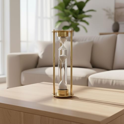 Cromwell Hourglass Decorative Object – Glass & Metal Modern Accent