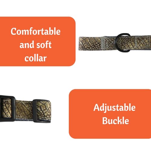 Image of Emily Pets Dog Collar with Safety Locking Buckle, Adjustable Soft Breathable Comfortable Nylon Pet Collar for Small, Medium Dog & Puppy (Color May Vary)