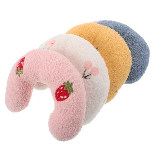 BESPORTBLE U字型猫枕おもちゃ 猫枕 インタラクティブキッカーおもちゃ 追いかけて噛む 子犬の運動用 詰め合わせカラー 4個