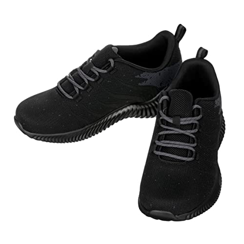 Image of CALTO Men's Invisible Height Increasing Elevator Shoes - Black /Grey Ultra Lightweight Sporty Sneakers - 2.8 Inches Taller - Q216 - Size 11 D(M) US