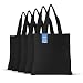 Simply Green Solutions Blank 100% Cotton Fabric Reusable Cloth Bags - Set of 5 - Tote Bags for School, Tote Bags for Grocery Shopping, Fun Promotional Items or Eco-Friendly Reusable Bags