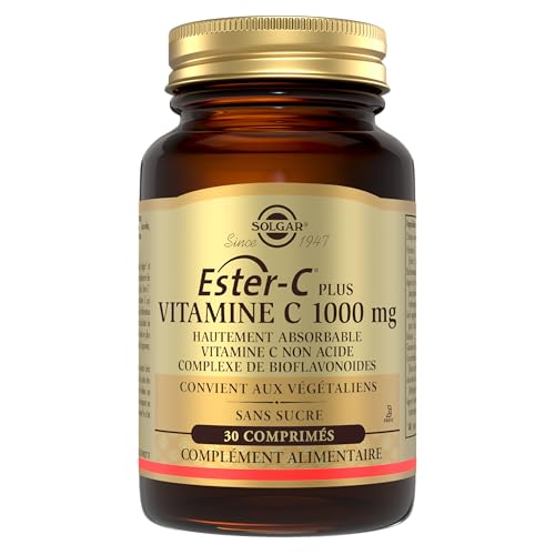 Solgar Ester-C® Plus 1000 mg - Défenses Immunitaires - Vitamine C - Antioxydants - Réduction de la fatigue - Immunité - Vitalité et énergie - Complément Alimentaire - Flacon de 30 comprimés