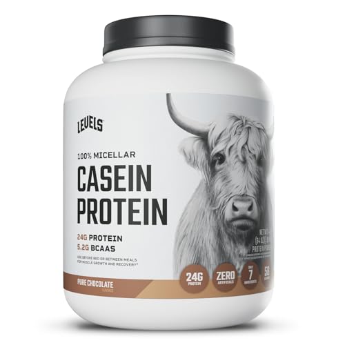 Levels 100% Micellar Casein Protein, Hormone Free, Chocolate, 4LB