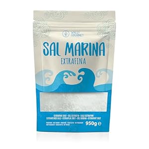 Meersalz 100% Natürliches, Unraffiniertes – Mineralisches Meersalz, ökologisch, Hochrein, Perfekt für Die Küche – Premium-Meersalz. Natürliches Meersalz. Herkunft: Spanien. (Groß, Extrafein)