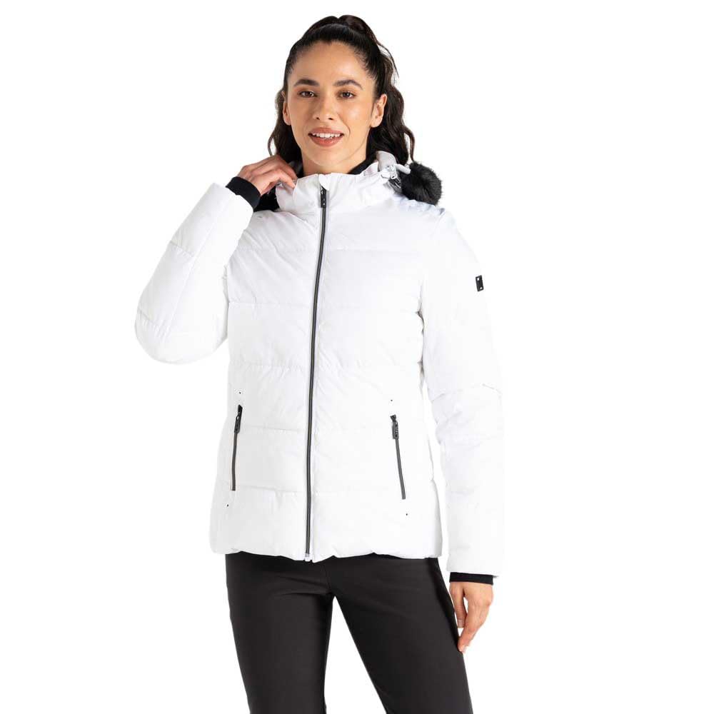 Dare2B Womens Glamorizev Ski Jacket, White, 16 EU