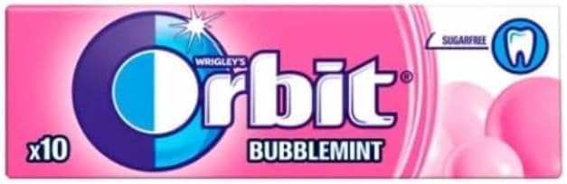 6 Packs Wrigley's Orbit Bubblemint Sugar Free Chewing Gum Helps keep Teeth Clean And Mouth Fresh