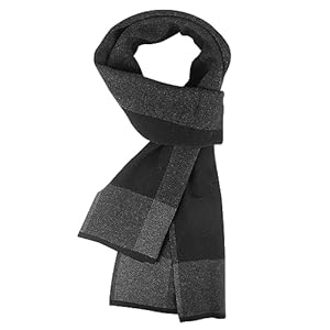 HIYATO Schal Herren, Merino Winterschal für Herren, 30% Merinowolle Weiche Warm Schal, 180x30cm