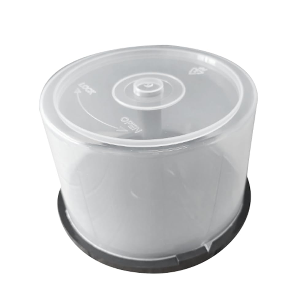 UDSKNV[KSL Large Capacity Clear Plastic CD/DVD Storage Container 1pc DVD Holder Compact Disk Organizer Space-Saving Design