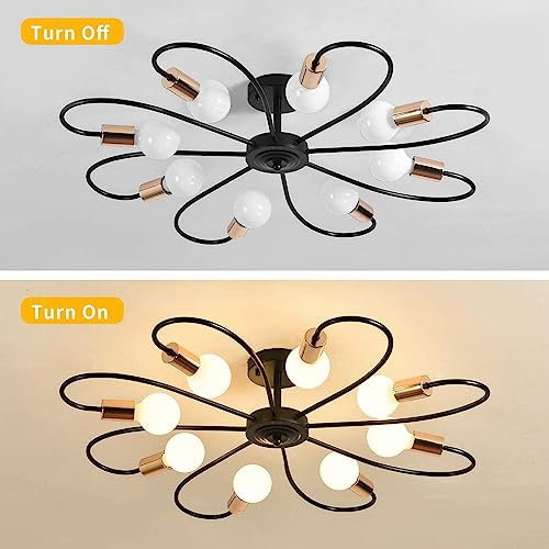 Image of LED Chandelier for Dining Table, Height-Adjustable Hanging Lamp for Breakfast Table, Hanging Light for Home Decoration (CH01 BK)