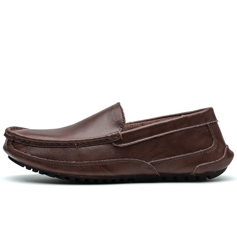 Mens Prom Shoes Faux Leather Vintage Round Toe Anti-Slip Slip Resistant Rubber Sole Classic Slip-on3