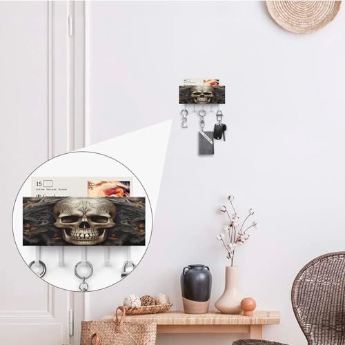 Estante de pared de granja decorativo para organizar la entrada y las llaves 5