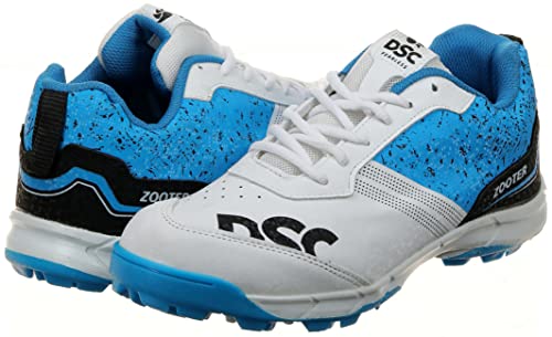 Dsc Zooter Cricket Shoe For Men And Boys, Size-9 Uk (White-Blue) #TOP2