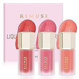 KIMUSE Soft Cream Blush - Liquid Blush for Cheeks, Long-Wearing Pigmented, Waterproof & Smudge Proof, Dewy Finish