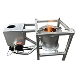 Quemador de horno de calefacción de aceite usado, estufa de aceite de granja con soplador de 12 V para cocinar y calentar