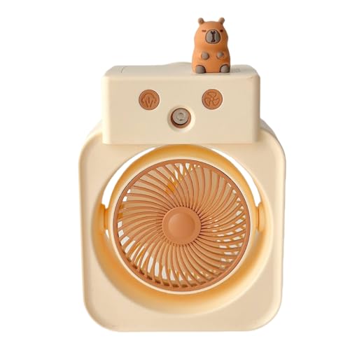 Genérico Ventilador De Sobremesa,Ventilador De Escritorio 3 Velocidades Para Dormitorio - USB Recargable Compacto Para Exterior Cocina Camping Playa Baño Camión E Invernadero