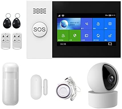 UGPET Wifi Alarm System PG-107 4G Tuya Wireless Home WIFI GSM Home Security With Motion Detector Sensor Burglar Alarm System (Color : R, Size : E)